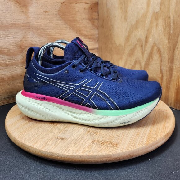 Asics Gel Nimbus 25 Womens Running Shoes Sneakers - Picture 1 of 9